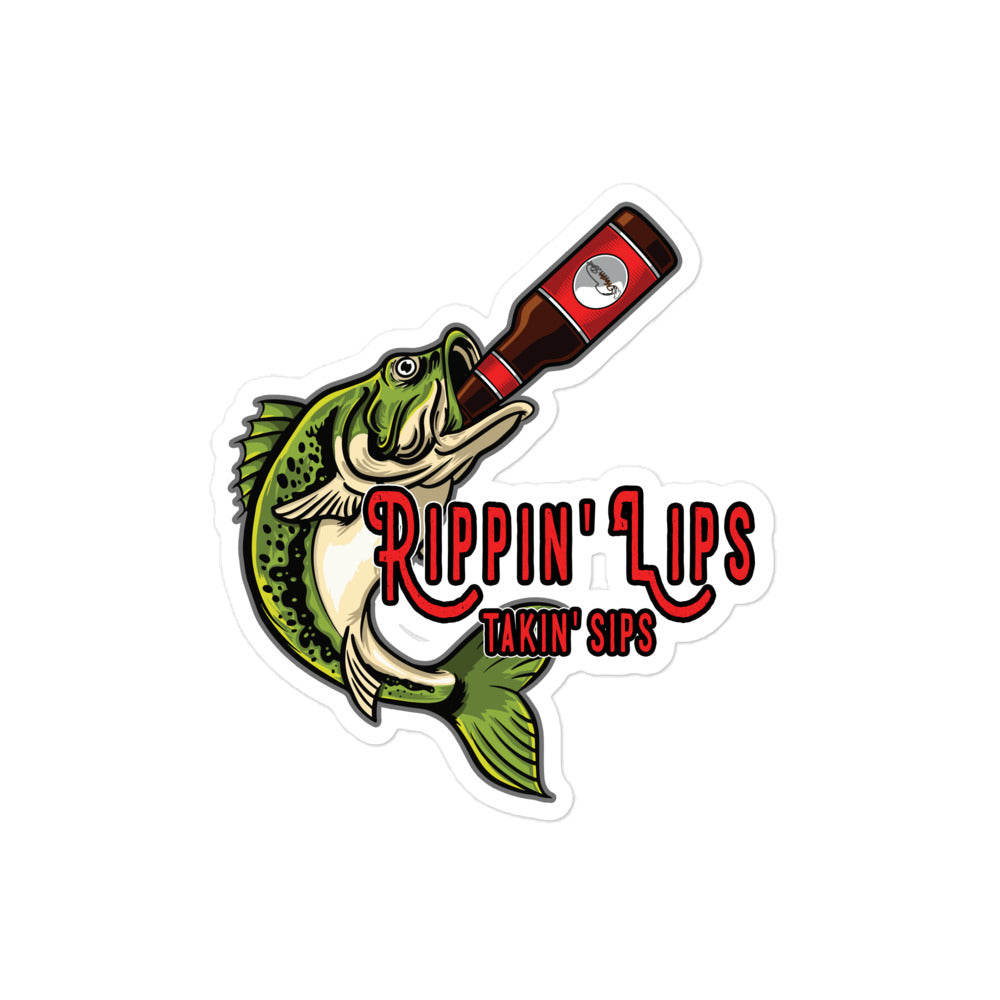 Rippin' Lips Takin' Sips Bubble-free stickers