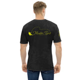 Master Bait Shops | Black Grunge - Yellow Men's T-shirt