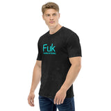 Fuk | Black Grunge - Turqouise Men's T-shirt
