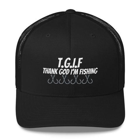 Thank God I'm Fishing Trucker Cap