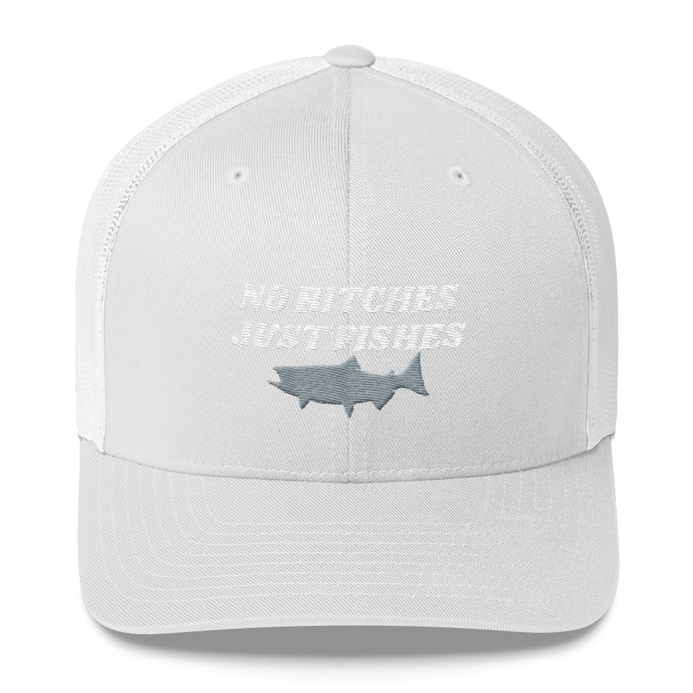 White 'Fish Want Me' Y2K Cap