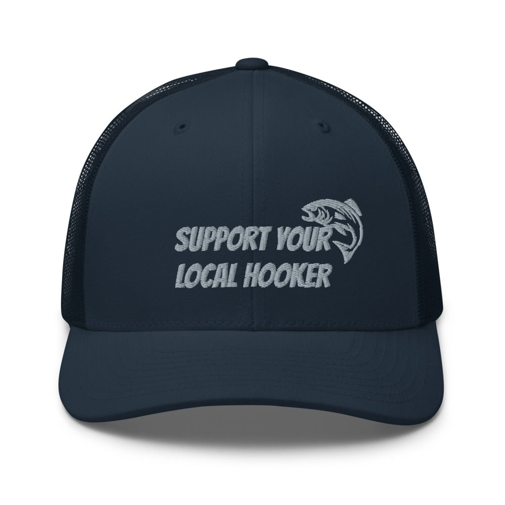 Support Your Local Hooker Trucker Hat – Master Bait Shops