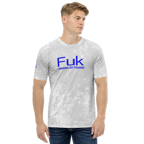 Fuk | White Grunge Men's T-shirt