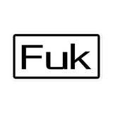 FUK Bubble-free stickers