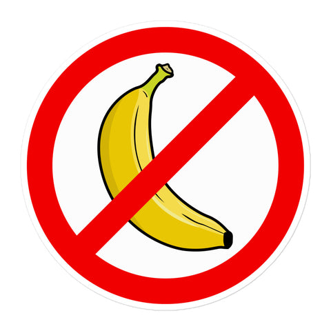 No Bananas On Board Bubble-free stickers