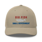 Big Fish Small Government Red White & Blue Trucker Cap